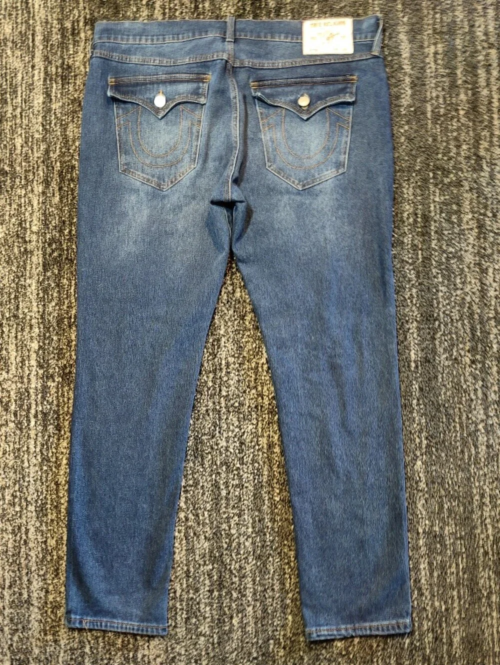 True Religion Men's Relaxed Slim Fit Blue Jeans Rocco 38x34